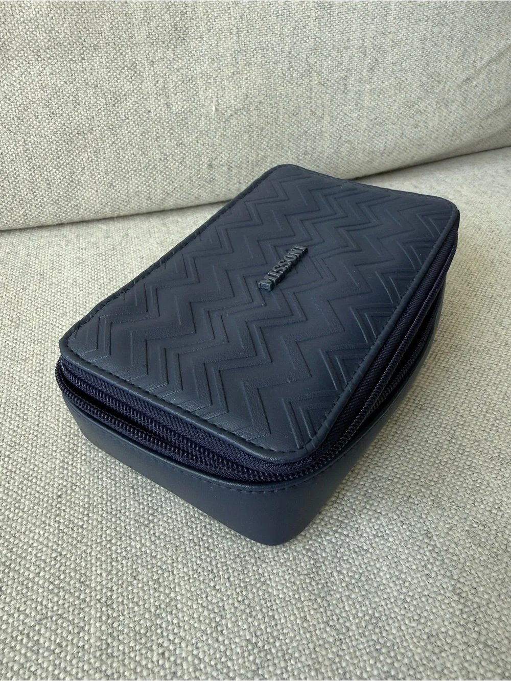 NEW Missoni Travel Case Makeup Jewelry Packing Cube Small Blue